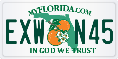 FL license plate EXWN45