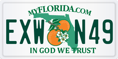 FL license plate EXWN49