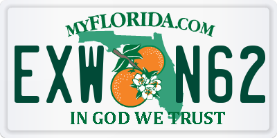 FL license plate EXWN62