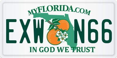 FL license plate EXWN66