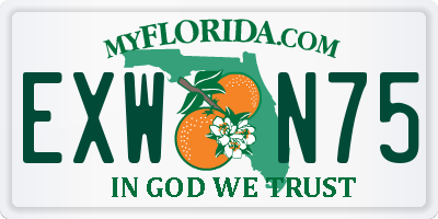 FL license plate EXWN75