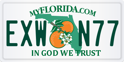FL license plate EXWN77