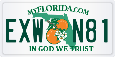 FL license plate EXWN81