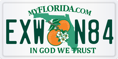 FL license plate EXWN84