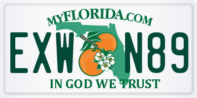 FL license plate EXWN89