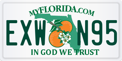 FL license plate EXWN95