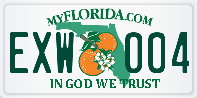 FL license plate EXWO04