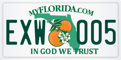 FL license plate EXWO05