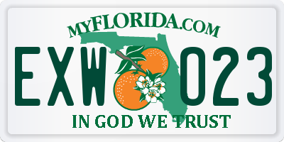 FL license plate EXWO23