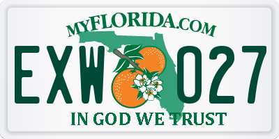 FL license plate EXWO27