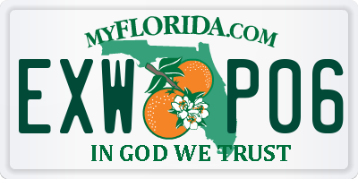 FL license plate EXWP06
