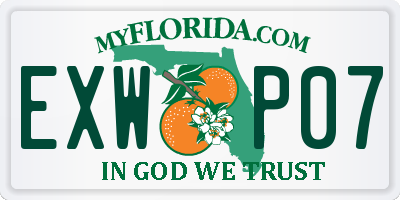 FL license plate EXWP07