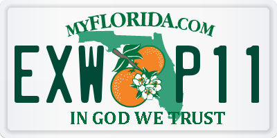 FL license plate EXWP11