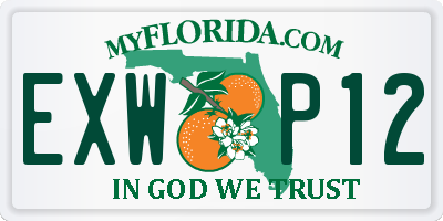 FL license plate EXWP12