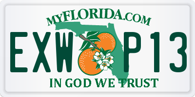 FL license plate EXWP13