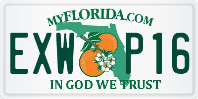 FL license plate EXWP16