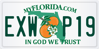FL license plate EXWP19
