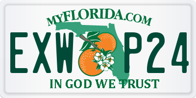 FL license plate EXWP24