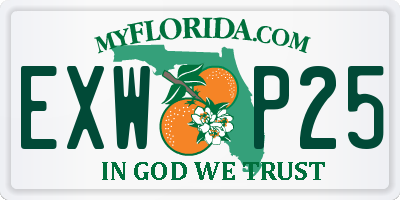 FL license plate EXWP25
