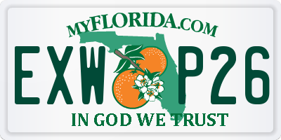 FL license plate EXWP26