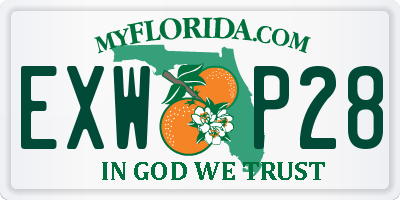 FL license plate EXWP28