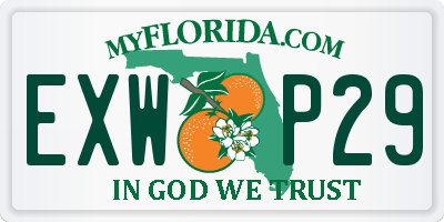 FL license plate EXWP29