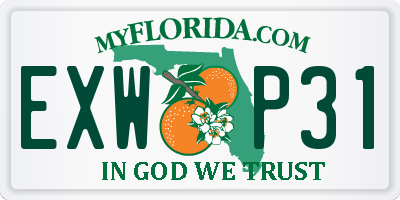 FL license plate EXWP31