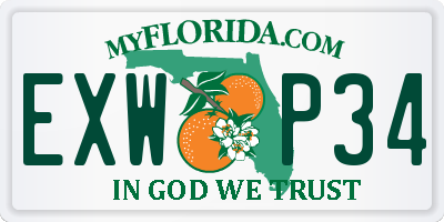 FL license plate EXWP34
