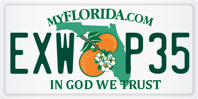 FL license plate EXWP35