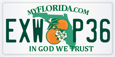 FL license plate EXWP36