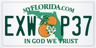 FL license plate EXWP37