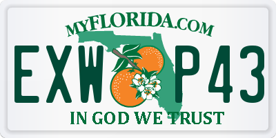 FL license plate EXWP43
