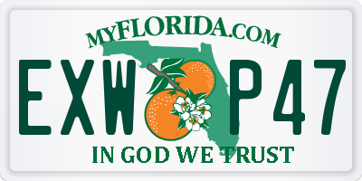 FL license plate EXWP47