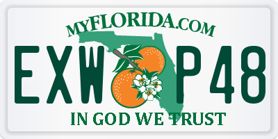 FL license plate EXWP48