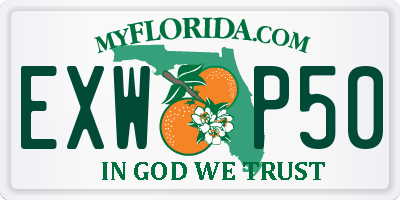 FL license plate EXWP50