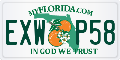 FL license plate EXWP58