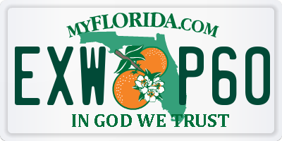 FL license plate EXWP60