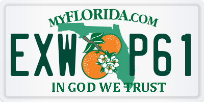 FL license plate EXWP61