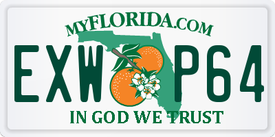 FL license plate EXWP64