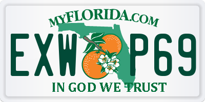 FL license plate EXWP69