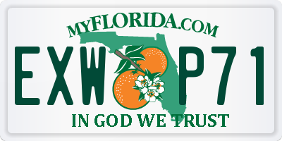 FL license plate EXWP71