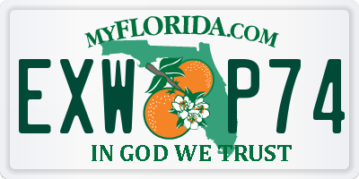 FL license plate EXWP74