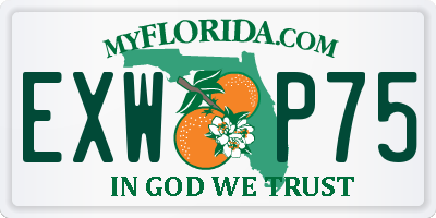 FL license plate EXWP75