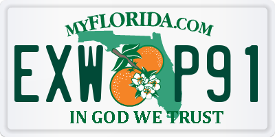FL license plate EXWP91