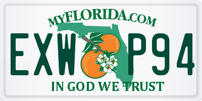 FL license plate EXWP94
