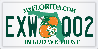 FL license plate EXWQ02