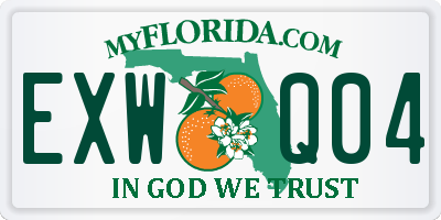FL license plate EXWQ04
