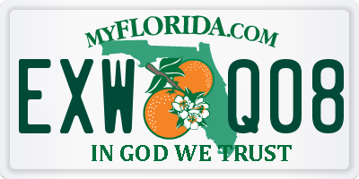 FL license plate EXWQ08