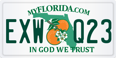 FL license plate EXWQ23