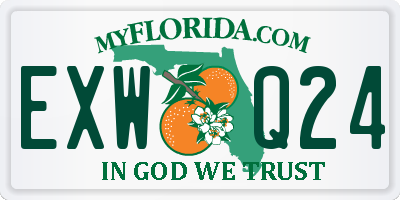 FL license plate EXWQ24